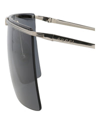 Gucci Mens Shield/Wrap Silver Silver Grey Fashion Designer Eyewear