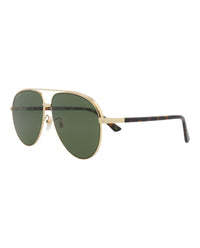 Gucci Gucci Mens Aviator Gold Gold Green Fashion Designer Eyewear