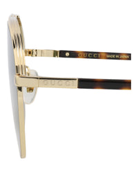 Gucci Gucci Mens Aviator Gold Gold Green Fashion Designer Eyewear