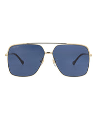 Gucci Gucci Mens Aviator Gold Gold Blue Fashion Designer Eyewear