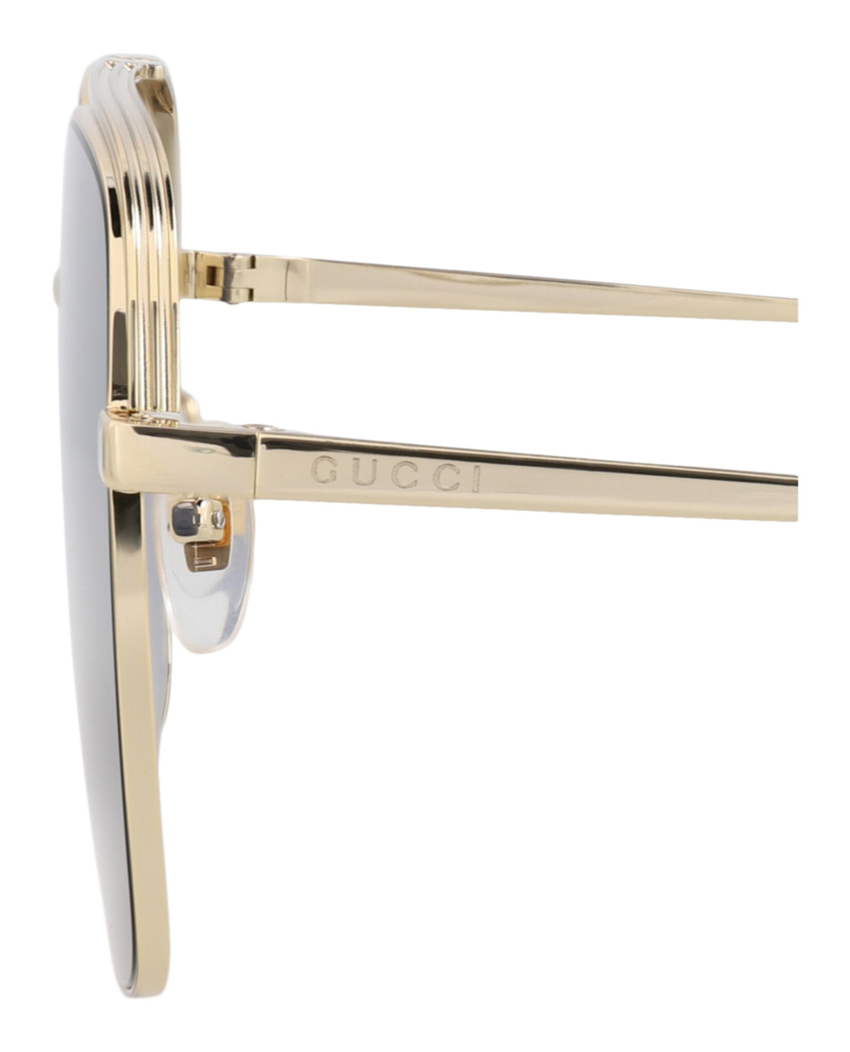 Gucci Gucci Mens Aviator Gold Gold Blue Fashion Designer Eyewear