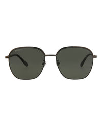 Gucci Mens Square/Rectangle Ruthenium Ruthenium Grey Fashion Designer Eyewear