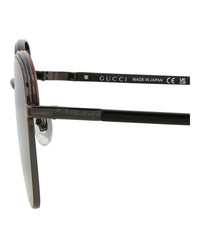 Gucci Mens Square/Rectangle Ruthenium Ruthenium Grey Fashion Designer Eyewear