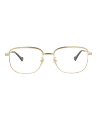 Gucci Mens Square/Rectangle Gold Gold Transparent Fashion Designer Eyewear