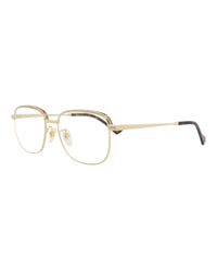 Gucci Mens Square/Rectangle Gold Gold Transparent Fashion Designer Eyewear