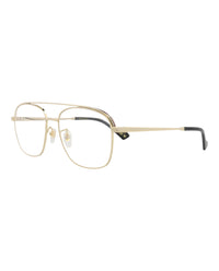 Gucci Gucci Mens Square/Rectangle Gold Gold Transparent Fashion Designer Eyewear