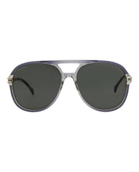 Gucci Gucci Mens Aviator Grey Silver Grey Fashion Designer Eyewear