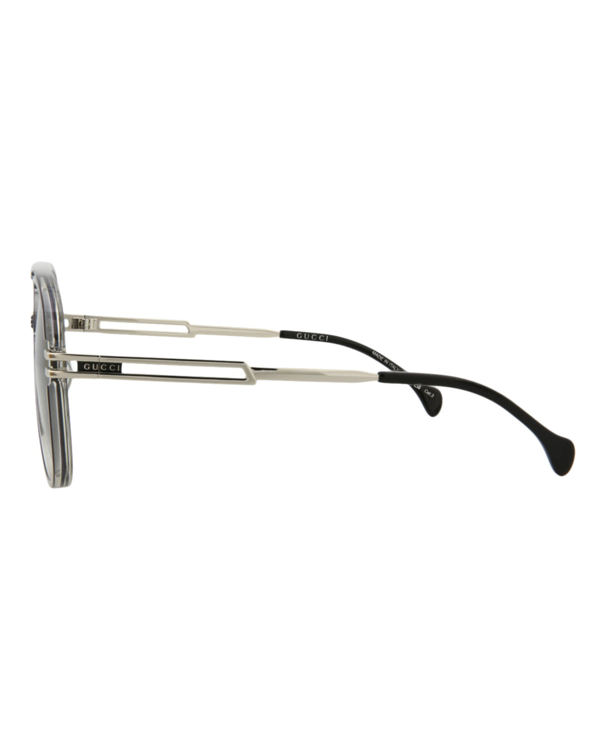 Gucci Gucci Mens Aviator Grey Silver Grey Fashion Designer Eyewear