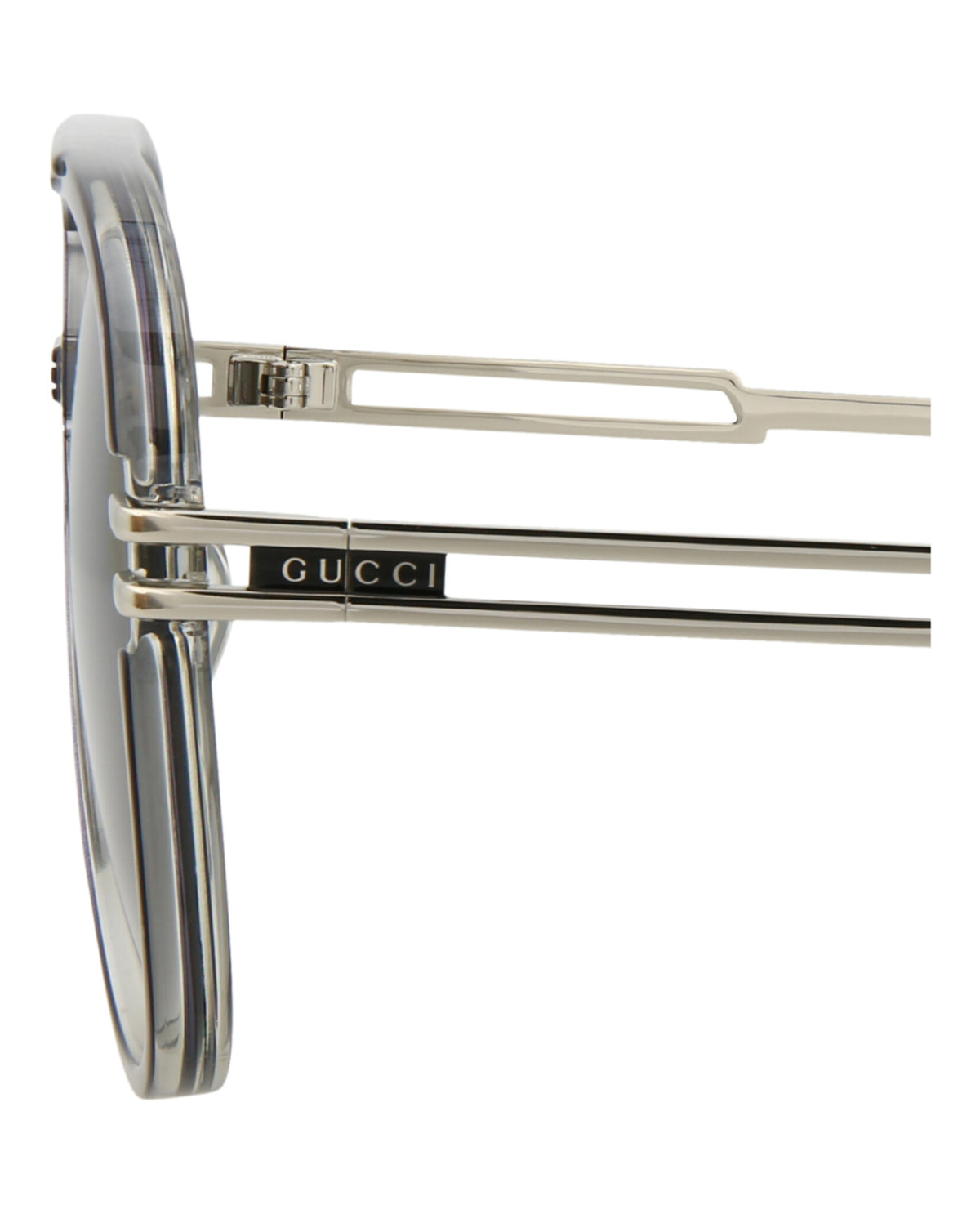 Gucci Gucci Mens Aviator Grey Silver Grey Fashion Designer Eyewear