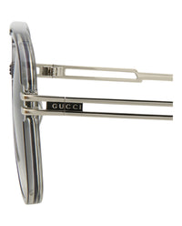 Gucci Gucci Mens Aviator Grey Silver Grey Fashion Designer Eyewear
