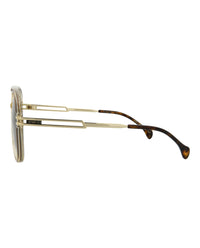 Gucci Mens Aviator Brown Gold Brown Fashion Designer Eyewear