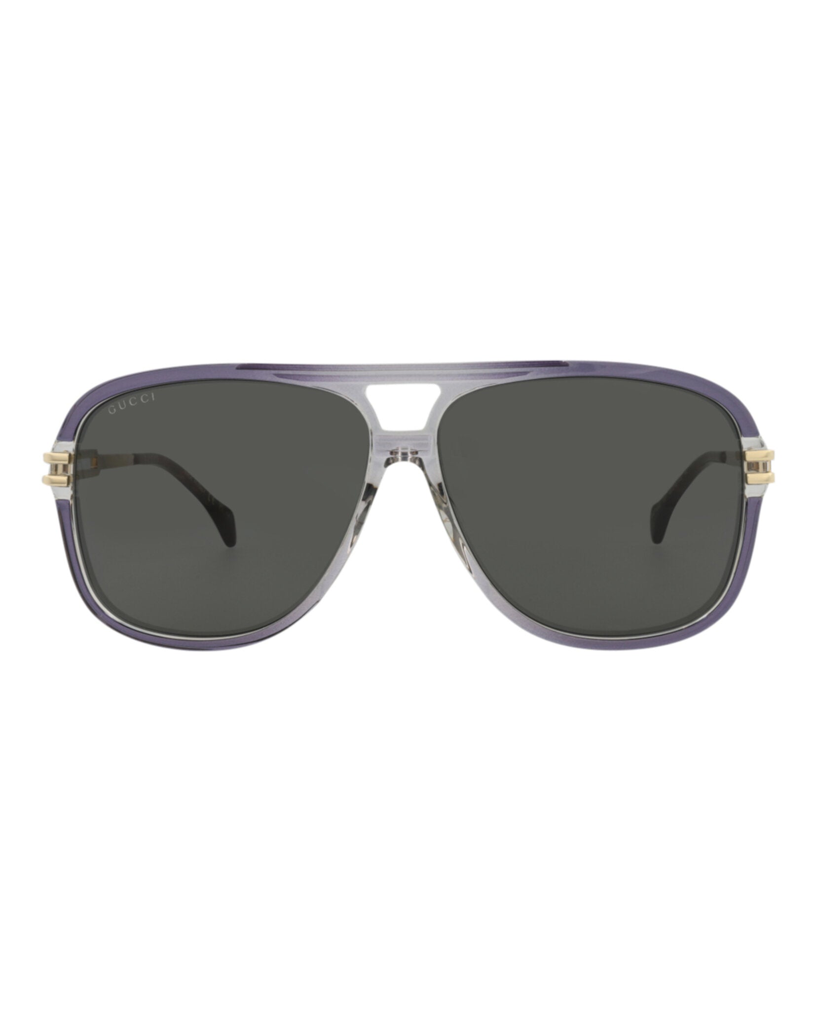 Gucci Mens Aviator Grey Gold Grey Fashion Designer Eyewear
