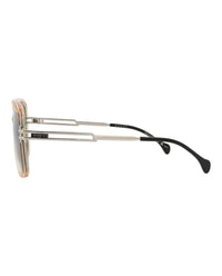 Gucci Mens Aviator Orange Silver Brown Fashion Designer Eyewear