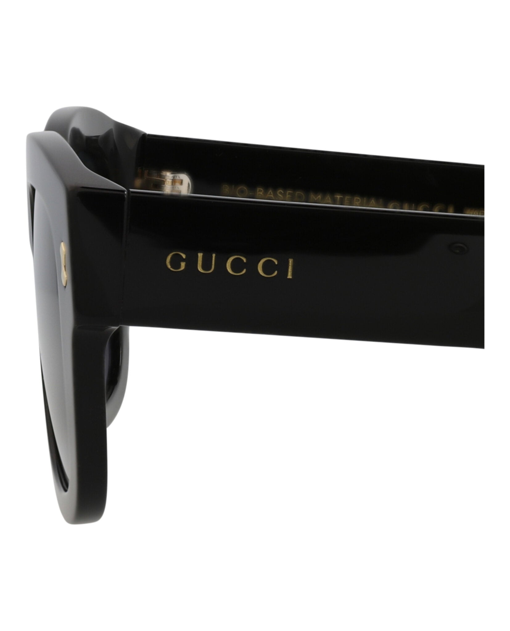 Gucci Mens Square/Rectangle Black Black Smoke Fashion Designer Eyewear