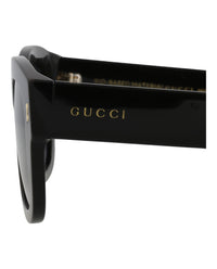 Gucci Mens Square/Rectangle Black Black Smoke Fashion Designer Eyewear