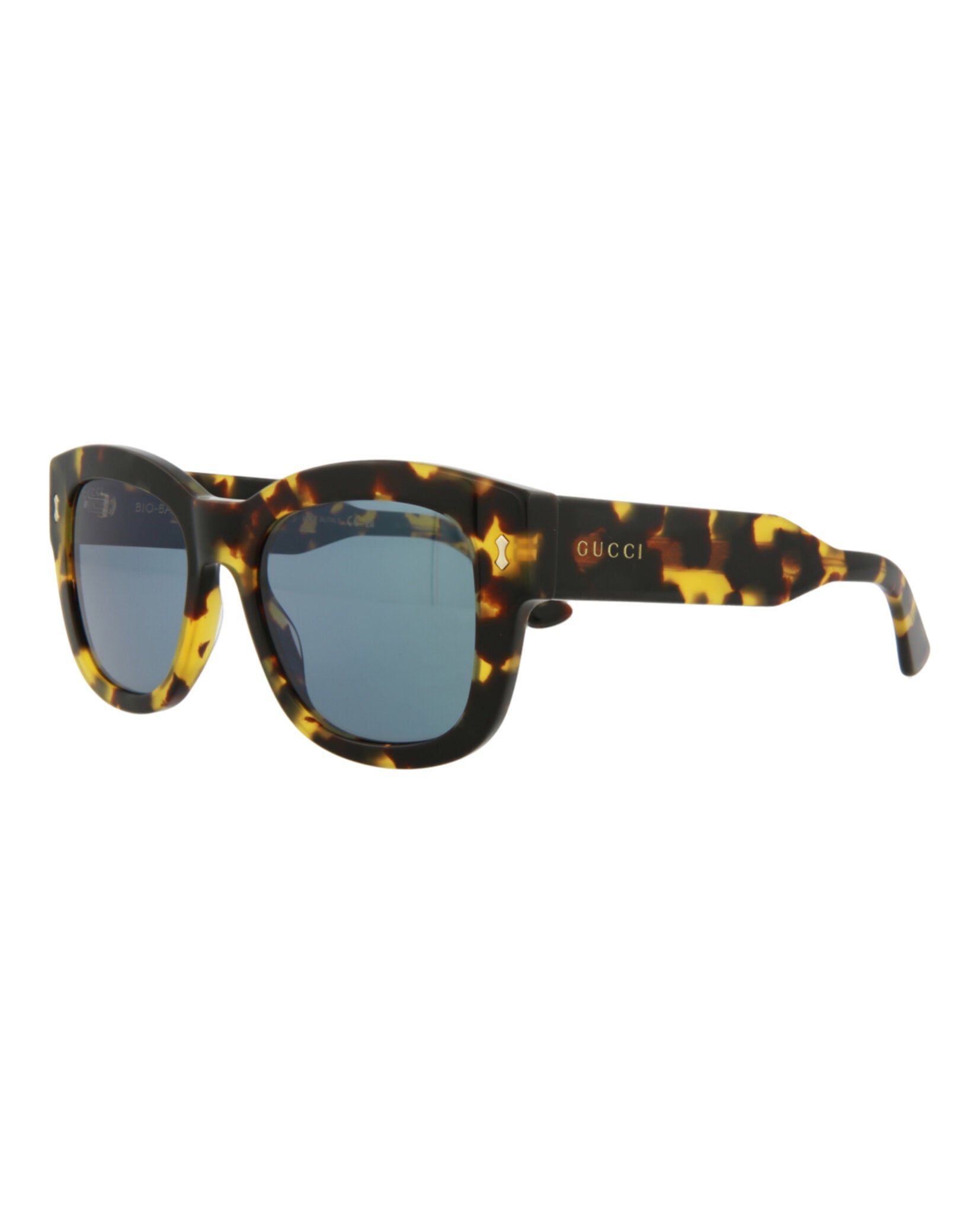 Gucci Mens Square/Rectangle Havana Havana Grey Fashion Designer Eyewear