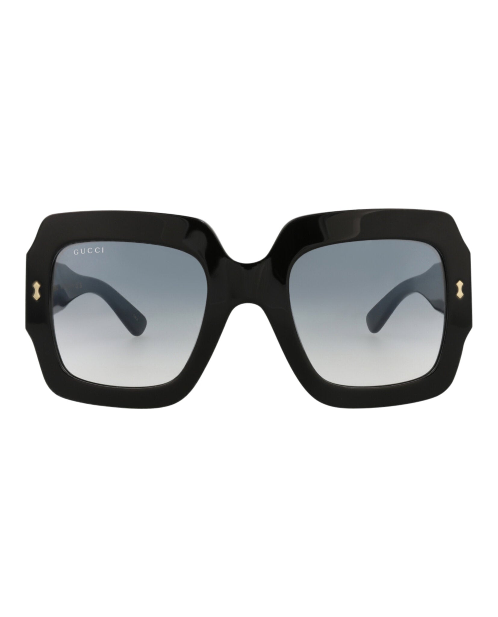 Gucci Womens Square/Rectangle Black Black Grey Fashion Designer Eyewear