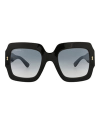 Gucci Womens Square/Rectangle Black Black Grey Fashion Designer Eyewear