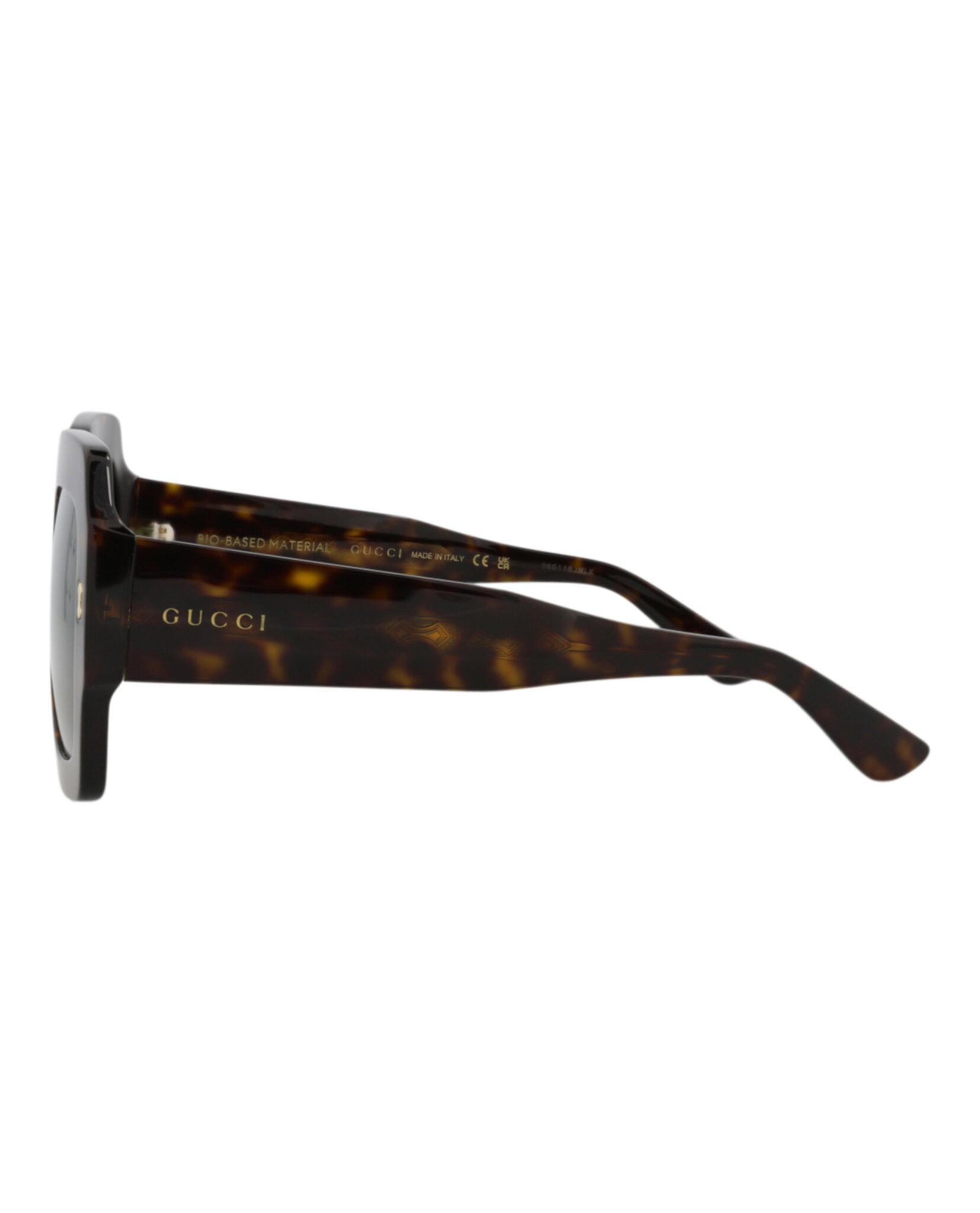 Gucci Womens Square/Rectangle Havana Havana Green Fashion Designer Eyewear