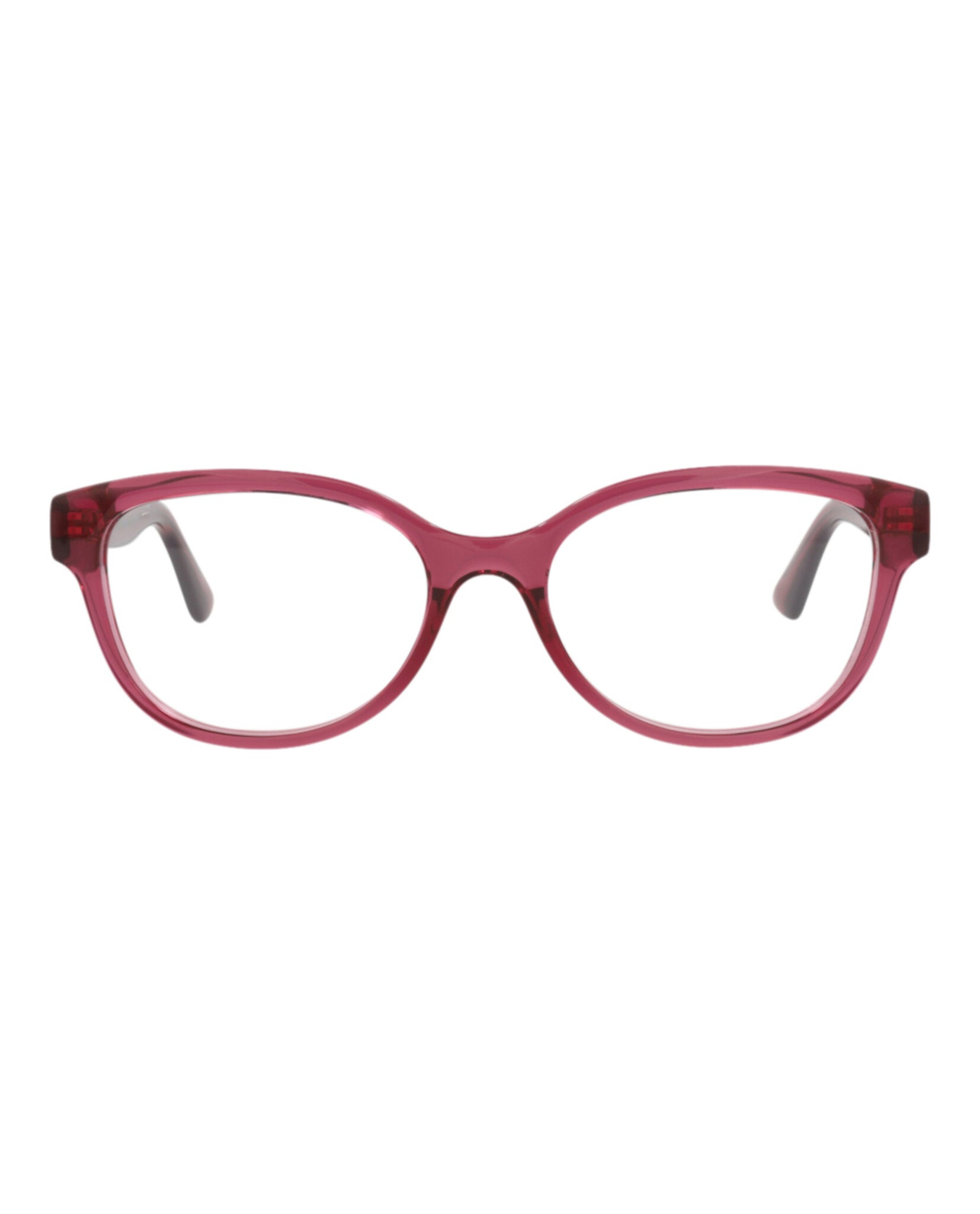 Gucci Gucci Womens Round/Oval Burgundy Burgundy Transparent Fashion Designer Eyewear