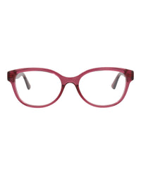 Gucci Gucci Womens Round/Oval Burgundy Burgundy Transparent Fashion Designer Eyewear