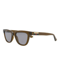 Gucci Mens Square/Rectangle Brown Brown Grey Fashion Designer Eyewear