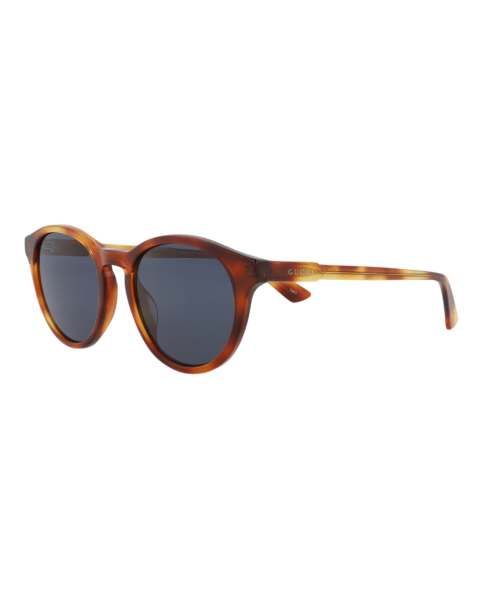 Gucci Gucci Mens Round/Oval Havana Havana Blue Fashion Designer Eyewear