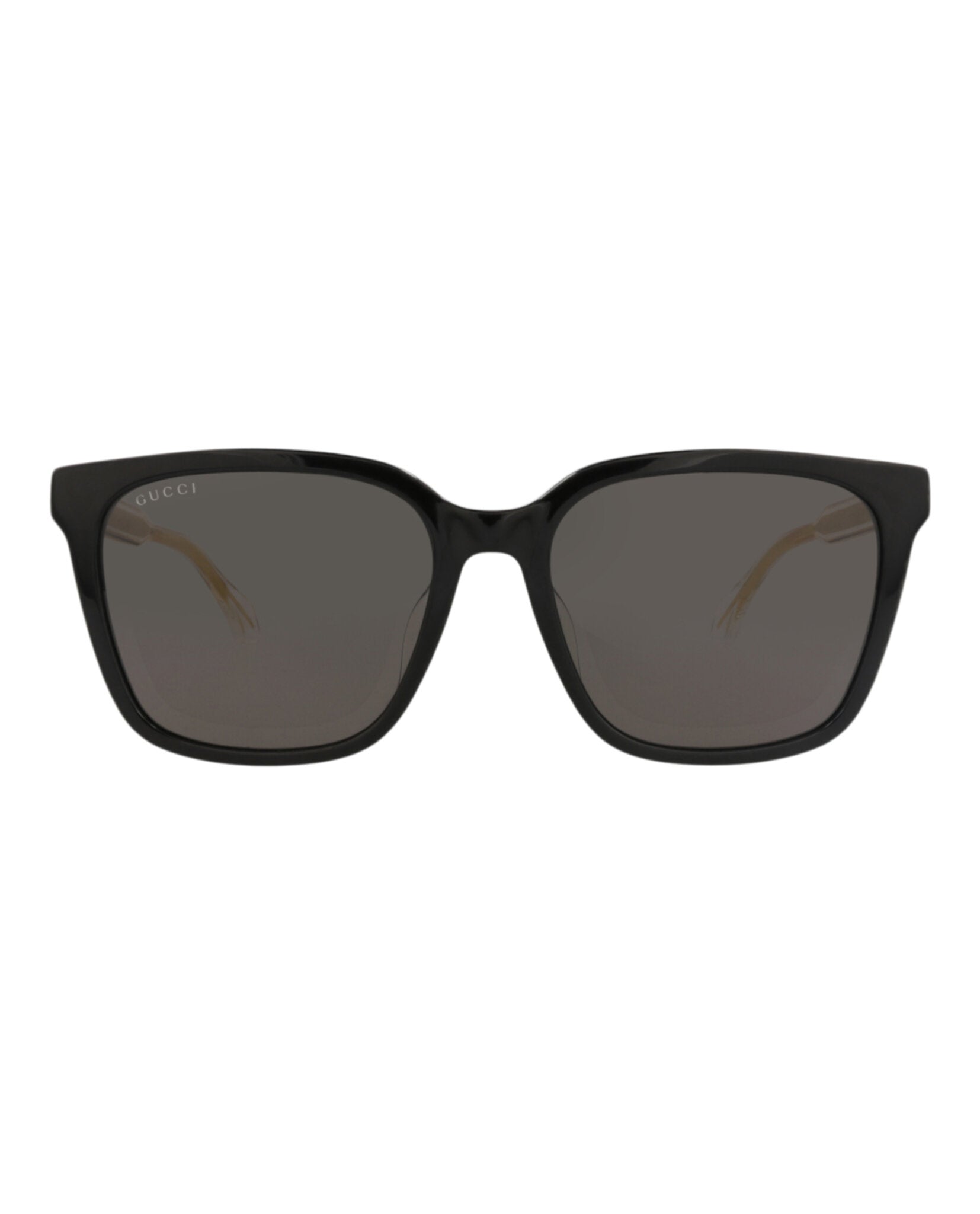 Gucci Gucci Unisex Square/Rectangle Black Crystal Grey Fashion Designer Eyewear