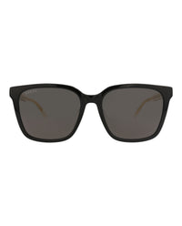 Gucci Gucci Unisex Square/Rectangle Black Crystal Grey Fashion Designer Eyewear
