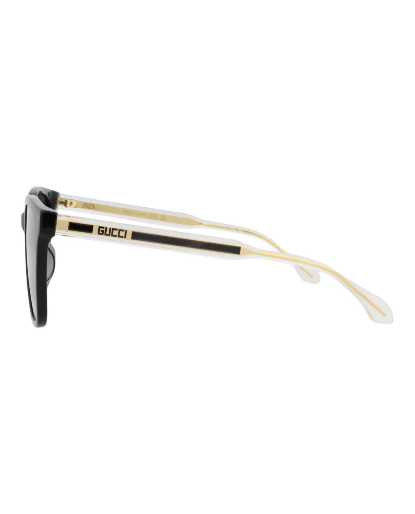 Gucci Gucci Unisex Square/Rectangle Black Crystal Grey Fashion Designer Eyewear