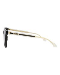 Gucci Gucci Unisex Square/Rectangle Black Crystal Grey Fashion Designer Eyewear
