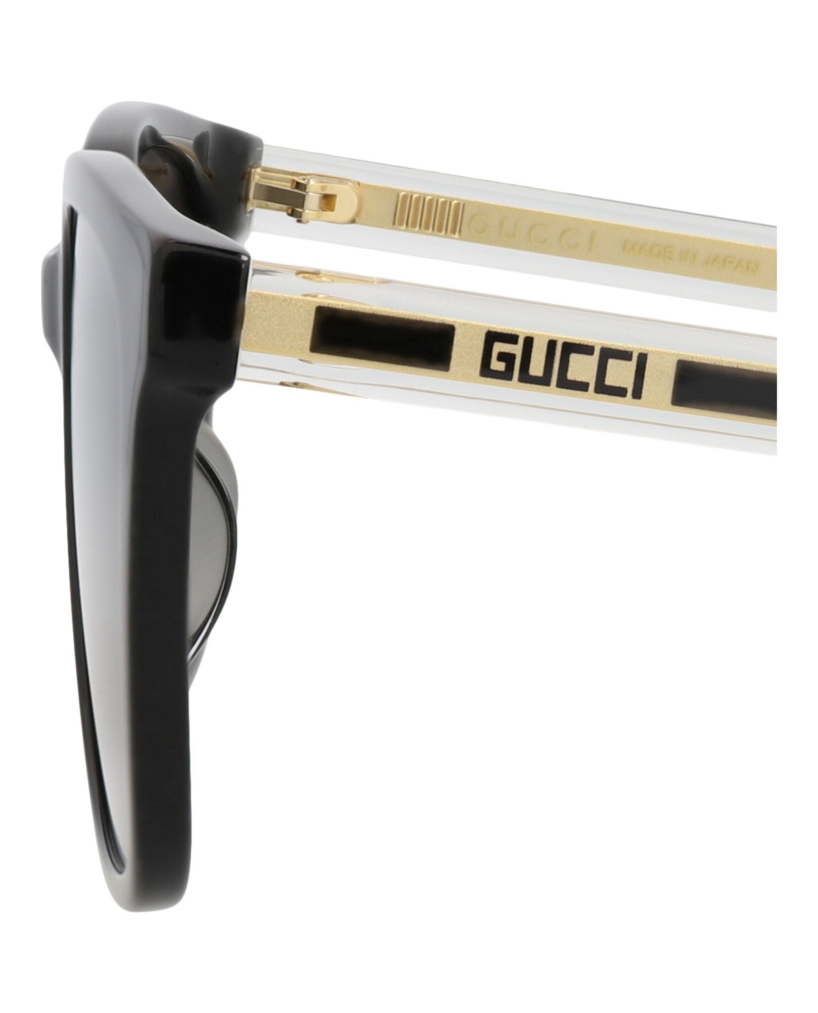 Gucci Gucci Unisex Square/Rectangle Black Crystal Grey Fashion Designer Eyewear