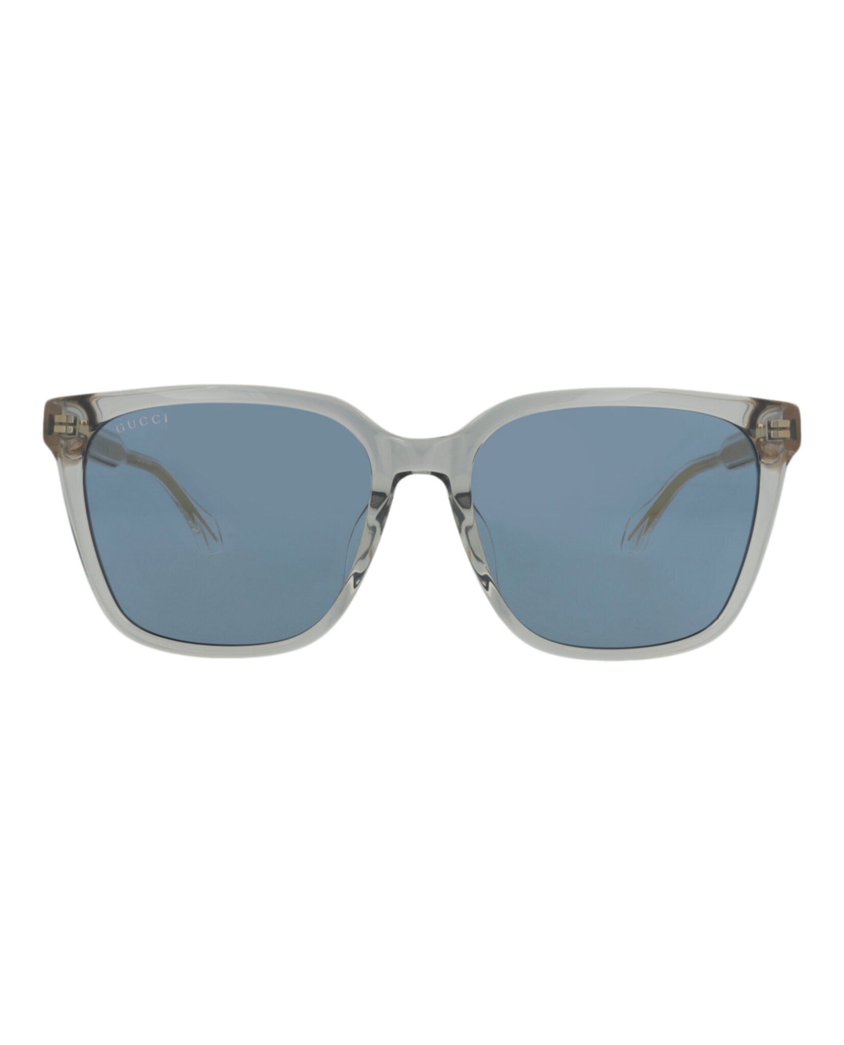Gucci Gucci Unisex Square/Rectangle Grey Crystal Blue Fashion Designer Eyewear