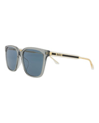 Gucci Gucci Unisex Square/Rectangle Grey Crystal Blue Fashion Designer Eyewear
