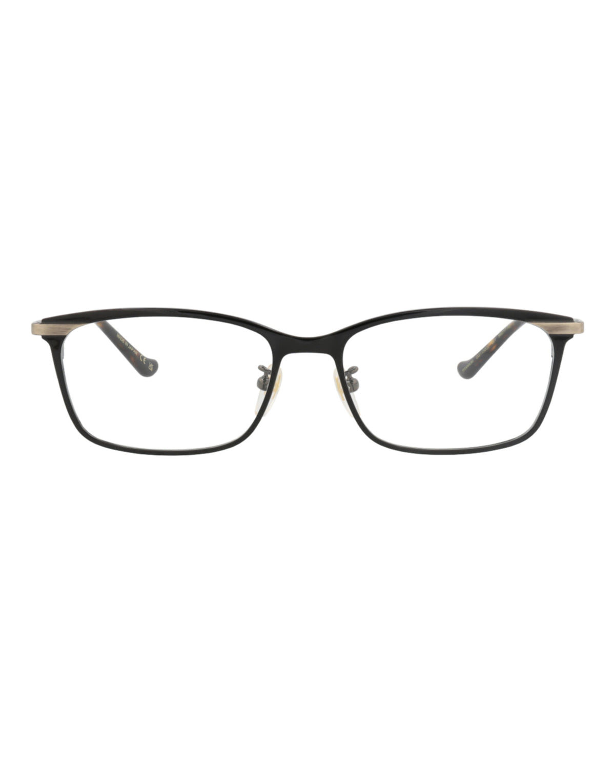 Gucci Mens Square/Rectangle Black Gold Transparent Fashion Designer Eyewear