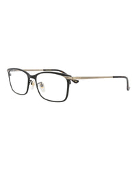 Gucci Mens Square/Rectangle Black Gold Transparent Fashion Designer Eyewear