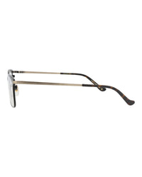 Gucci Mens Square/Rectangle Black Gold Transparent Fashion Designer Eyewear