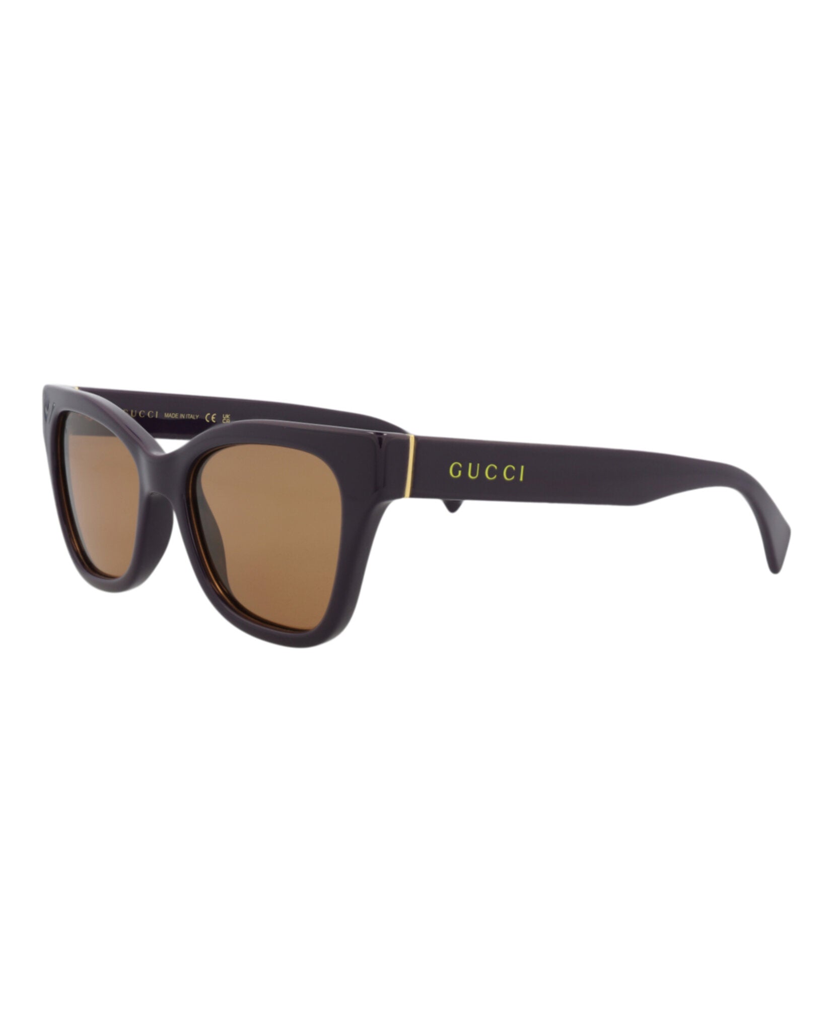 Gucci Womens Cat Eye Violet Violet Brown Fashion Designer Eyewear