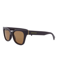 Gucci Womens Cat Eye Violet Violet Brown Fashion Designer Eyewear