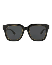 Gucci Womens Square/Rectangle Black Black Grey Fashion Designer Eyewear