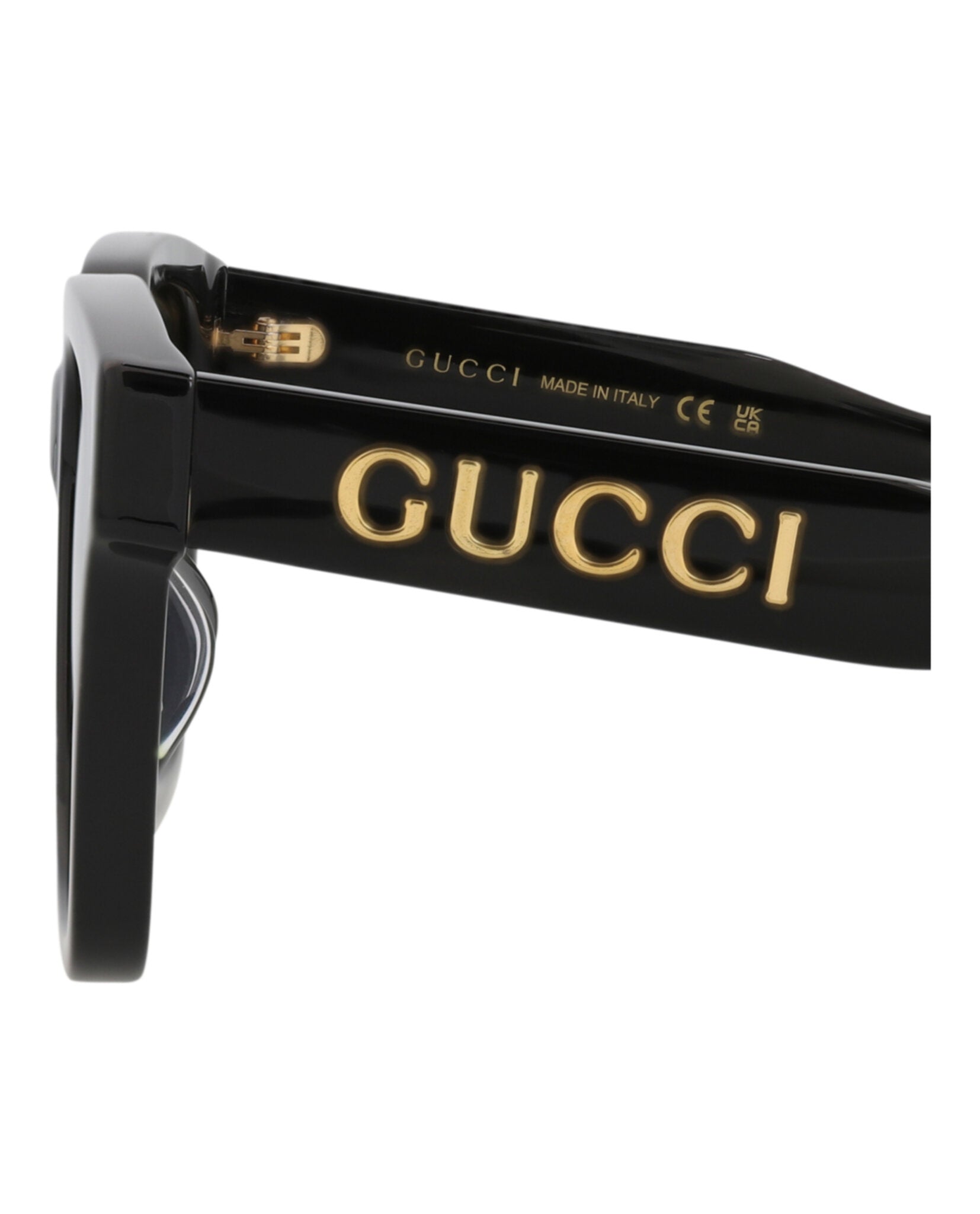 Gucci Womens Square/Rectangle Black Black Grey Fashion Designer Eyewear