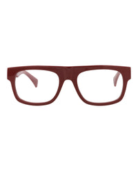 Gucci Gucci Mens Square/Rectangle Burgundy Burgundy Transparent Fashion Designer Eyewear