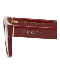 Gucci Gucci Mens Square/Rectangle Burgundy Burgundy Transparent Fashion Designer Eyewear