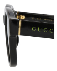 Gucci Gucci Mens Round/Oval Black Black Green Fashion Designer Eyewear