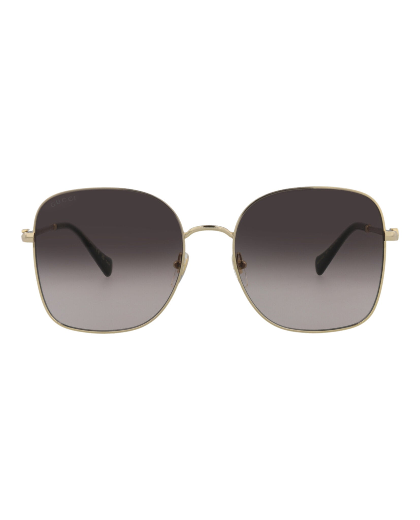 Gucci Womens Square/Rectangle Gold Gold Grey Fashion Designer Eyewear
