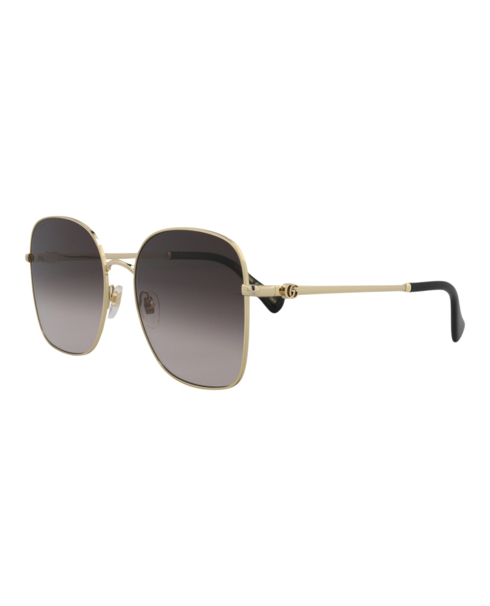 Gucci Womens Square/Rectangle Gold Gold Grey Fashion Designer Eyewear