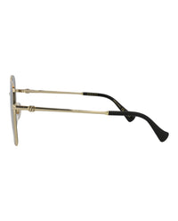 Gucci Womens Square/Rectangle Gold Gold Grey Fashion Designer Eyewear