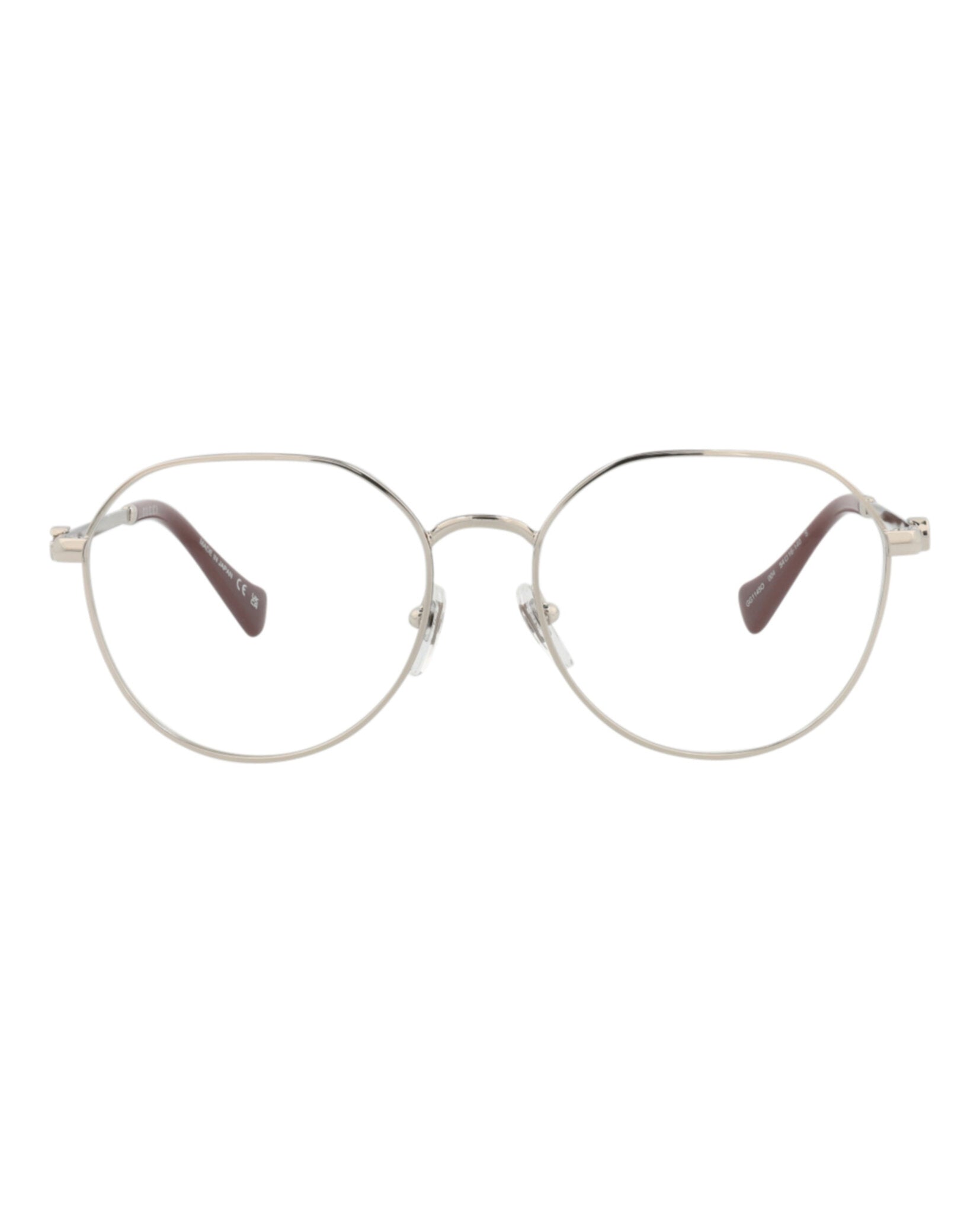Gucci Womens Round/Oval Silver Silver Transparent Fashion Designer Eyewear