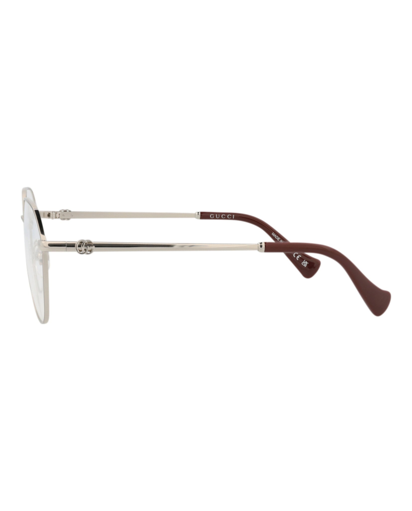 Gucci Womens Round/Oval Silver Silver Transparent Fashion Designer Eyewear
