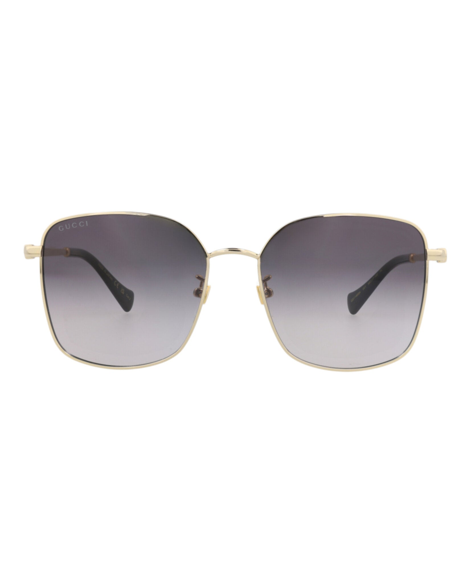 Gucci Gucci Womens Square/Rectangle Gold Gold Grey Fashion Designer Eyewear